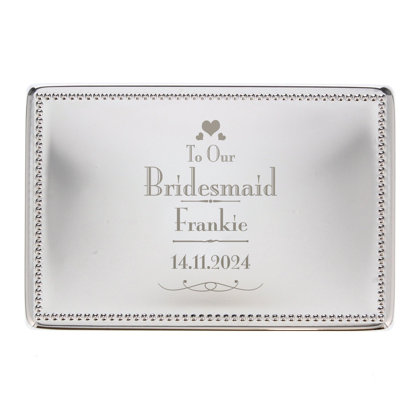 Personalised Decorative Wedding Bridesmaid Jewellery Box - image 5