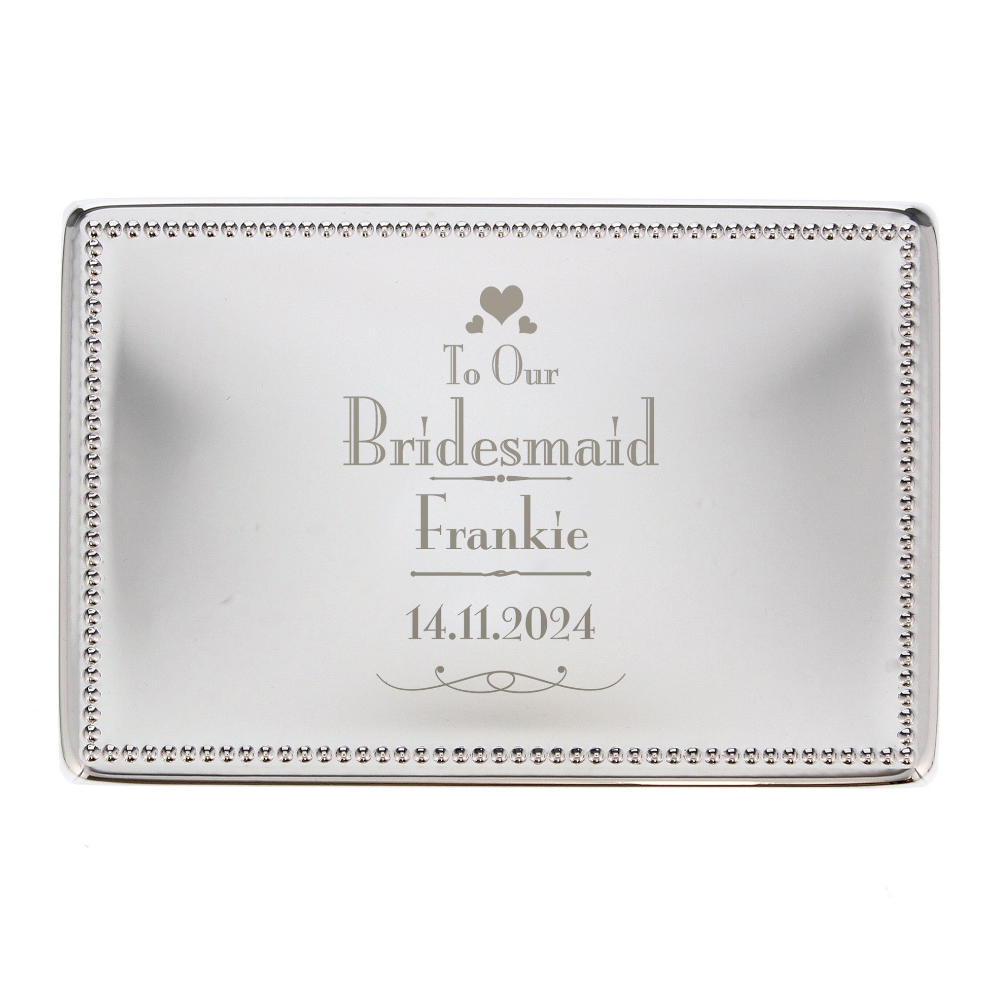 Personalised Decorative Wedding Bridesmaid Jewellery Box - image 5