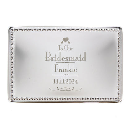 Personalised Decorative Wedding Bridesmaid Jewellery Box - image 5