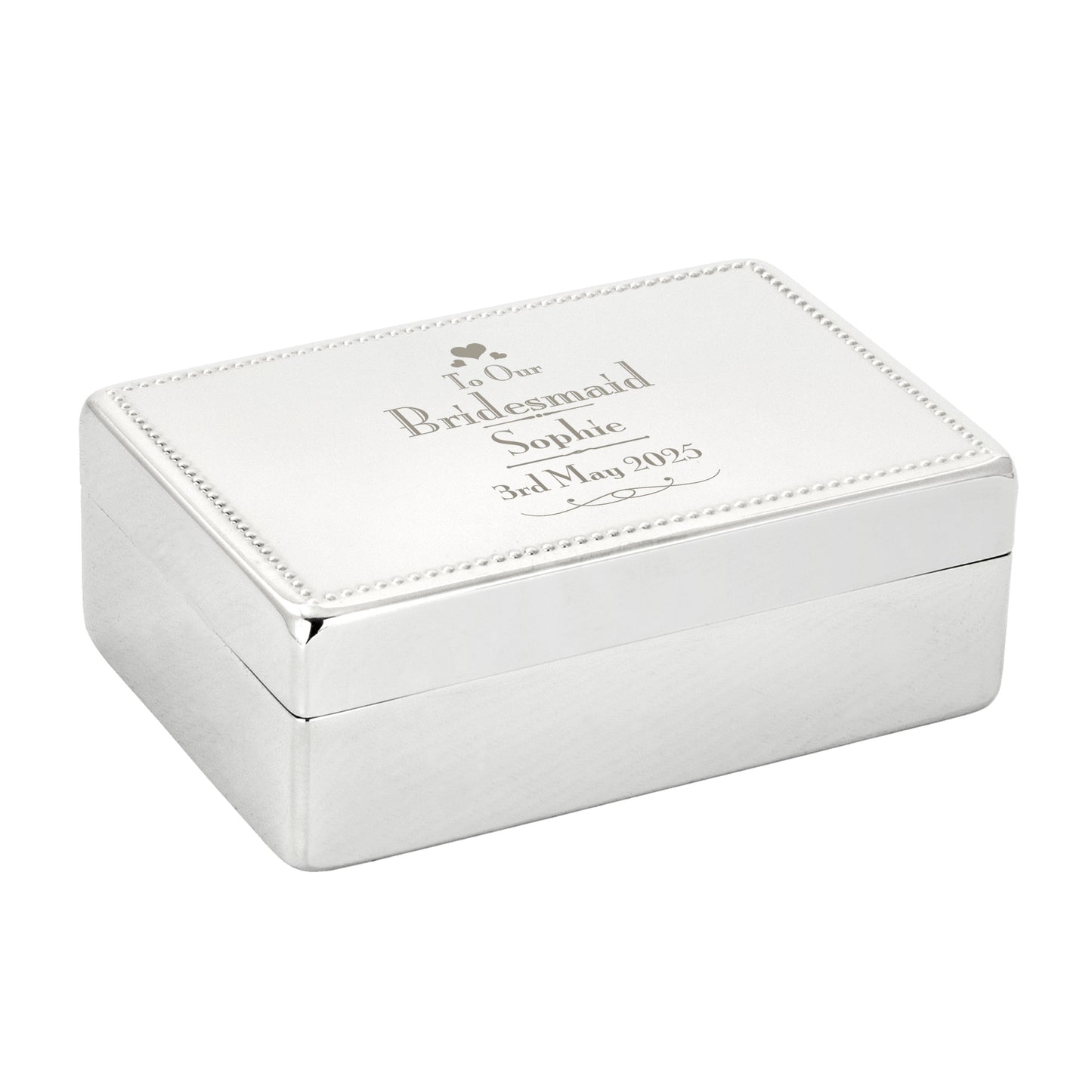 Personalised Decorative Wedding Bridesmaid Jewellery Box - image 6