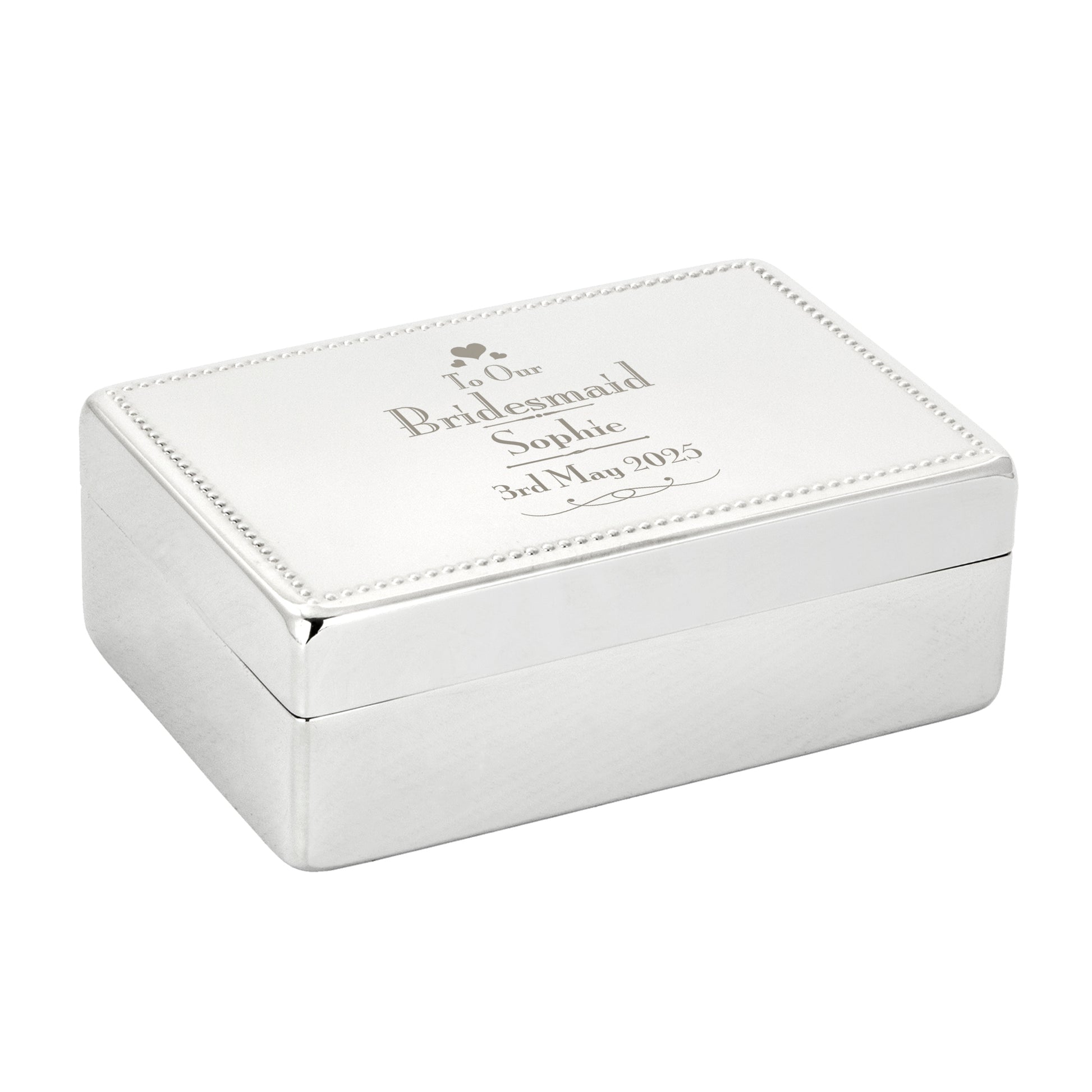 Personalised Decorative Wedding Bridesmaid Jewellery Box - image 6
