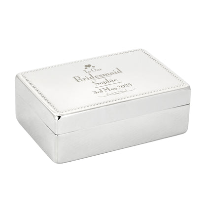 Personalised Decorative Wedding Bridesmaid Jewellery Box - image 6