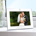 Personalised Silver 5x7 Landscape Cross Photo Frame from Heartfelt Gifts
