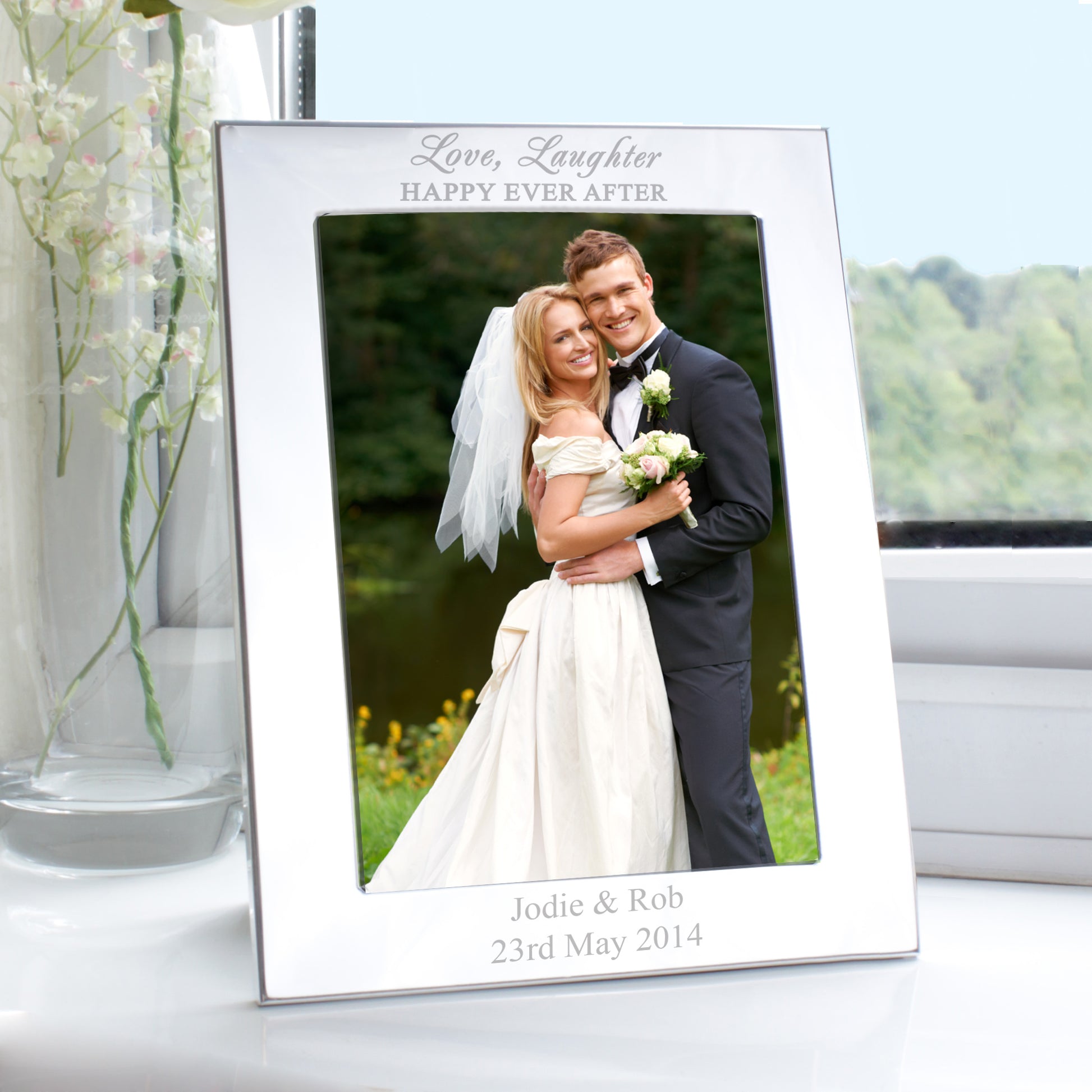 Personalised Silver 5x7 Happily Ever After Photo Frame - image 2