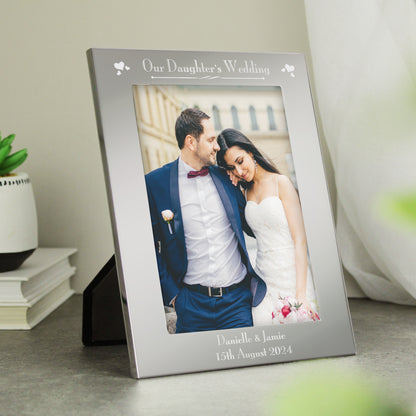 Personalised Silver 5x7 Decorative Our Daughters Wedding Photo Frame from Heartfelt Gifts