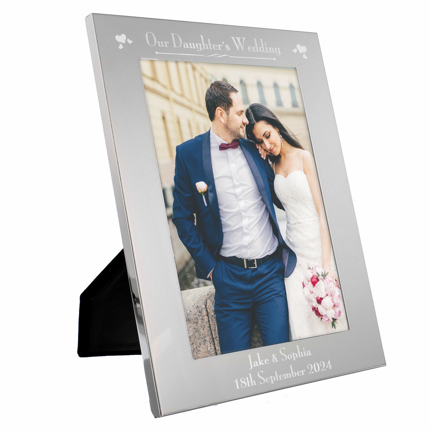 Personalised Silver 5x7 Decorative Our Daughters Wedding Photo Frame - image 5