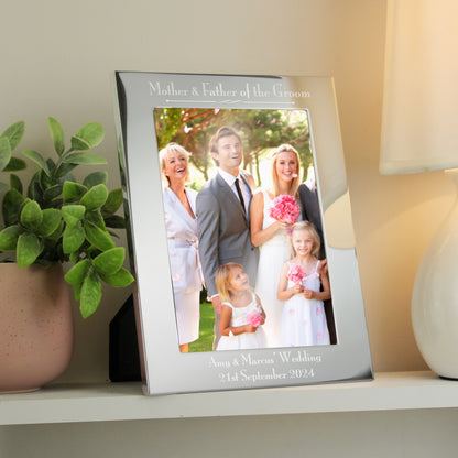 Personalised Silver 5x7 Decorative Mother & Father of the Bride Photo Frame - image 3