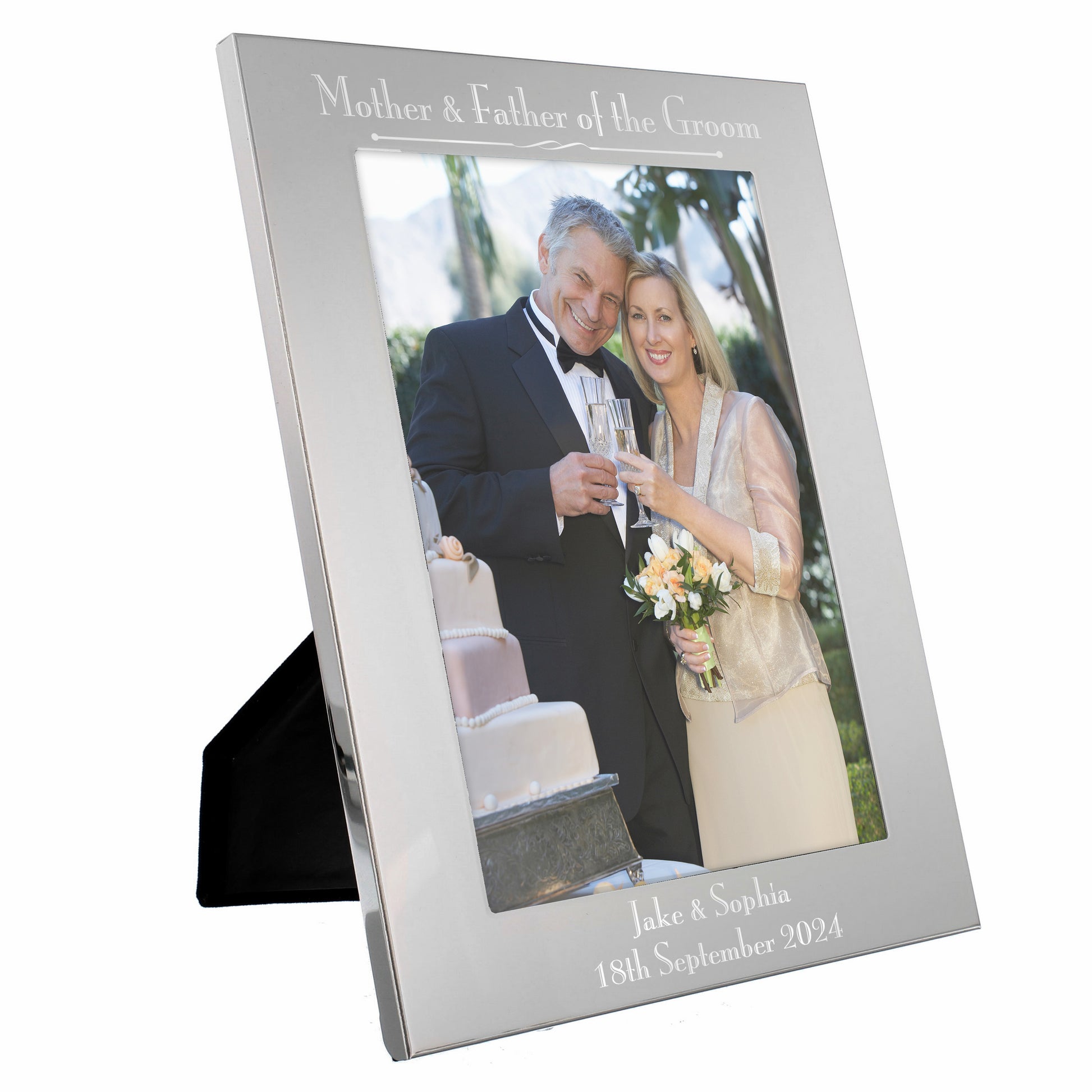 Personalised Silver 5x7 Decorative Mother & Father of the Bride Photo Frame - image 5