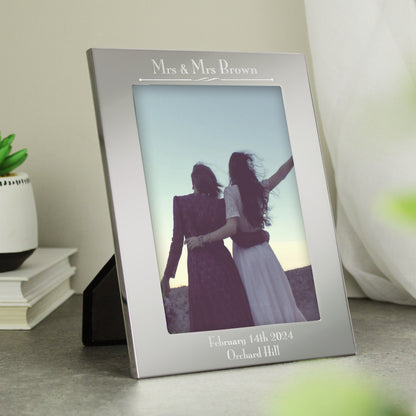 Personalised Silver 5x7 Decorative Photo Frame - image 2