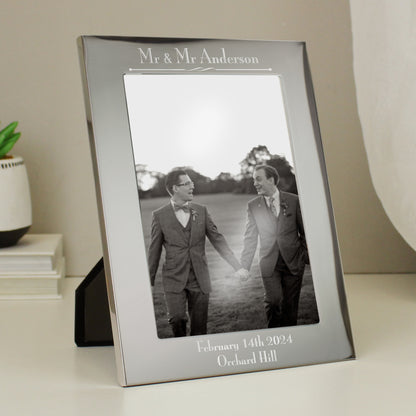 Personalised Silver 5x7 Decorative Photo Frame - image 3