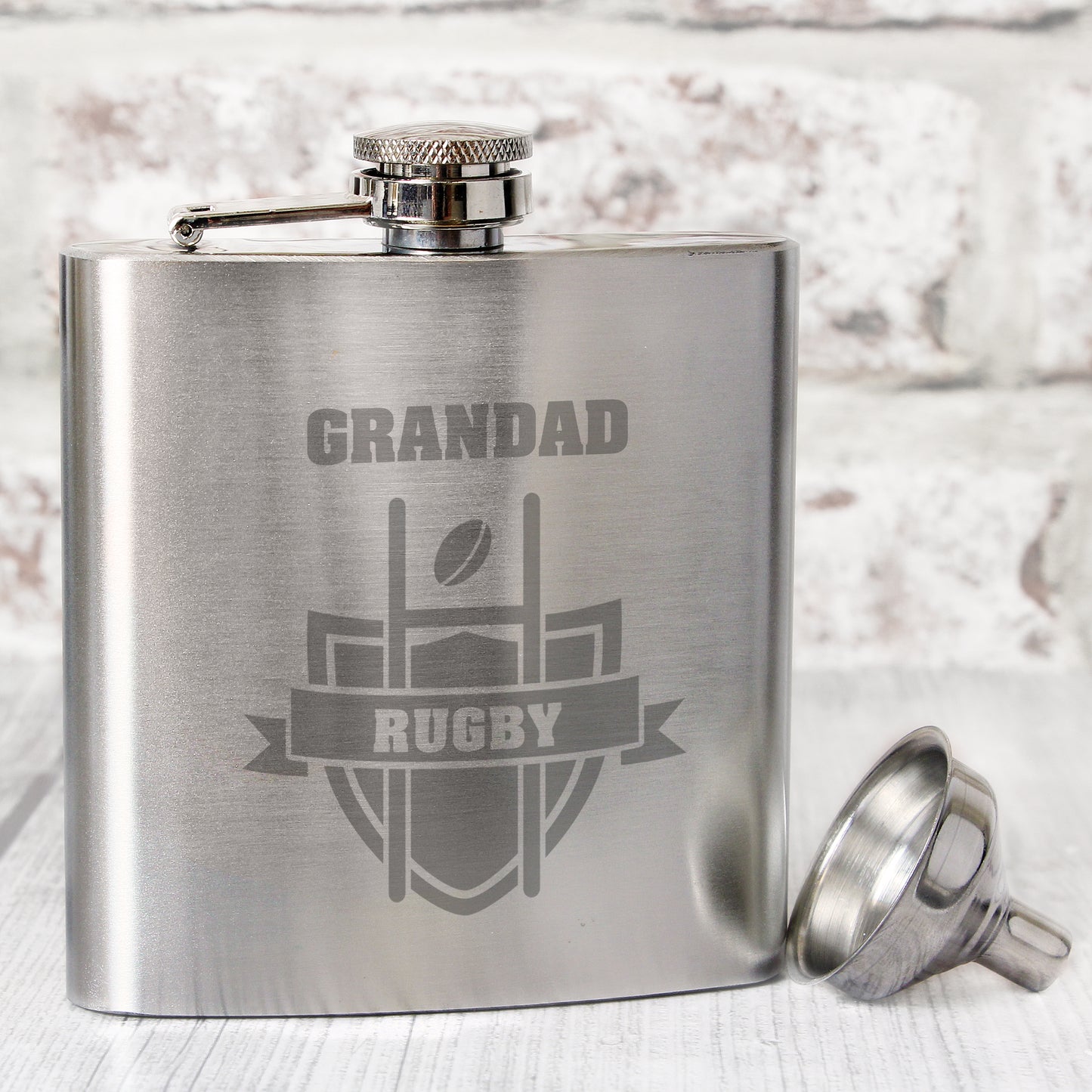 Personalised Rugby Hip Flask from Heartfelt Gifts
