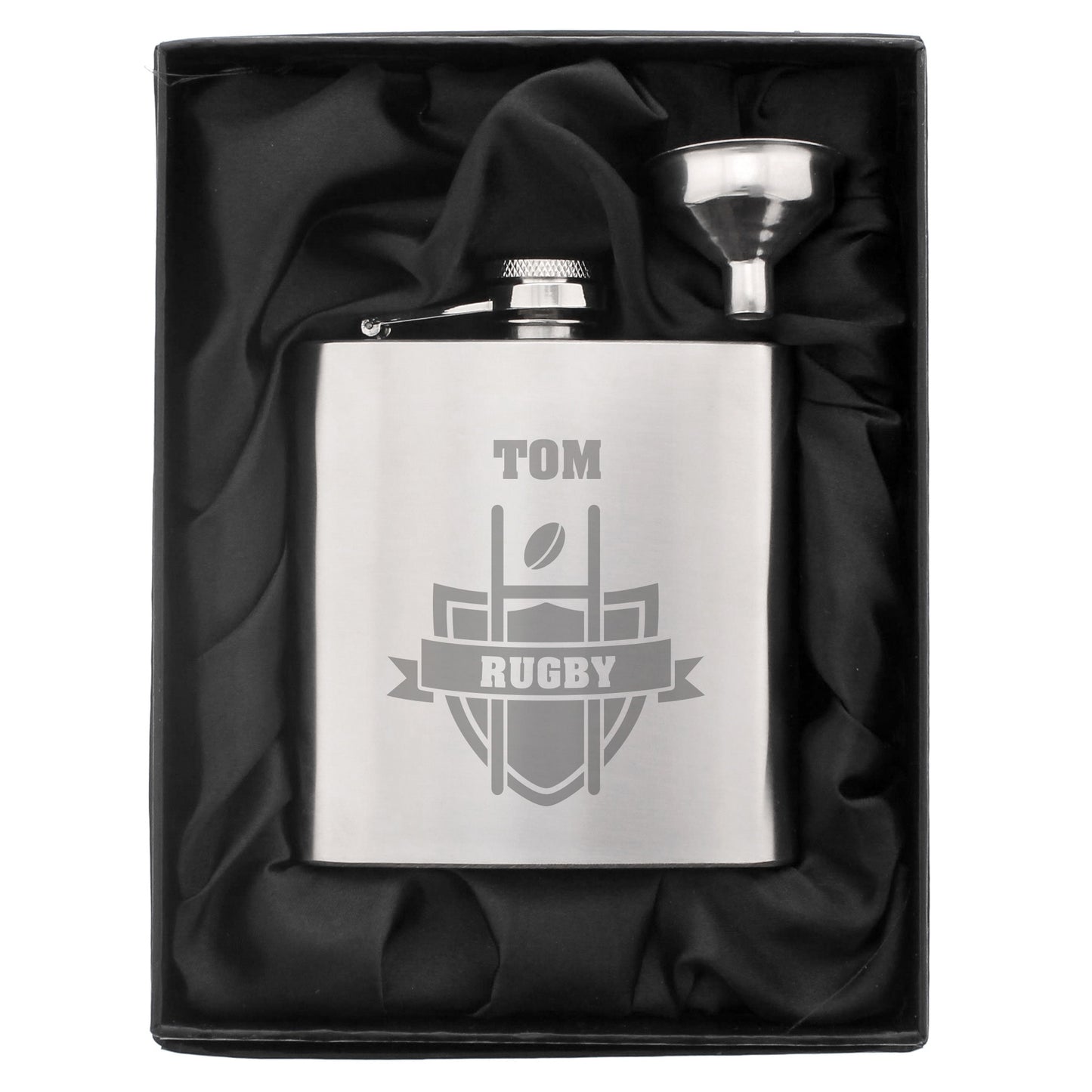Personalised Rugby Hip Flask - image 2