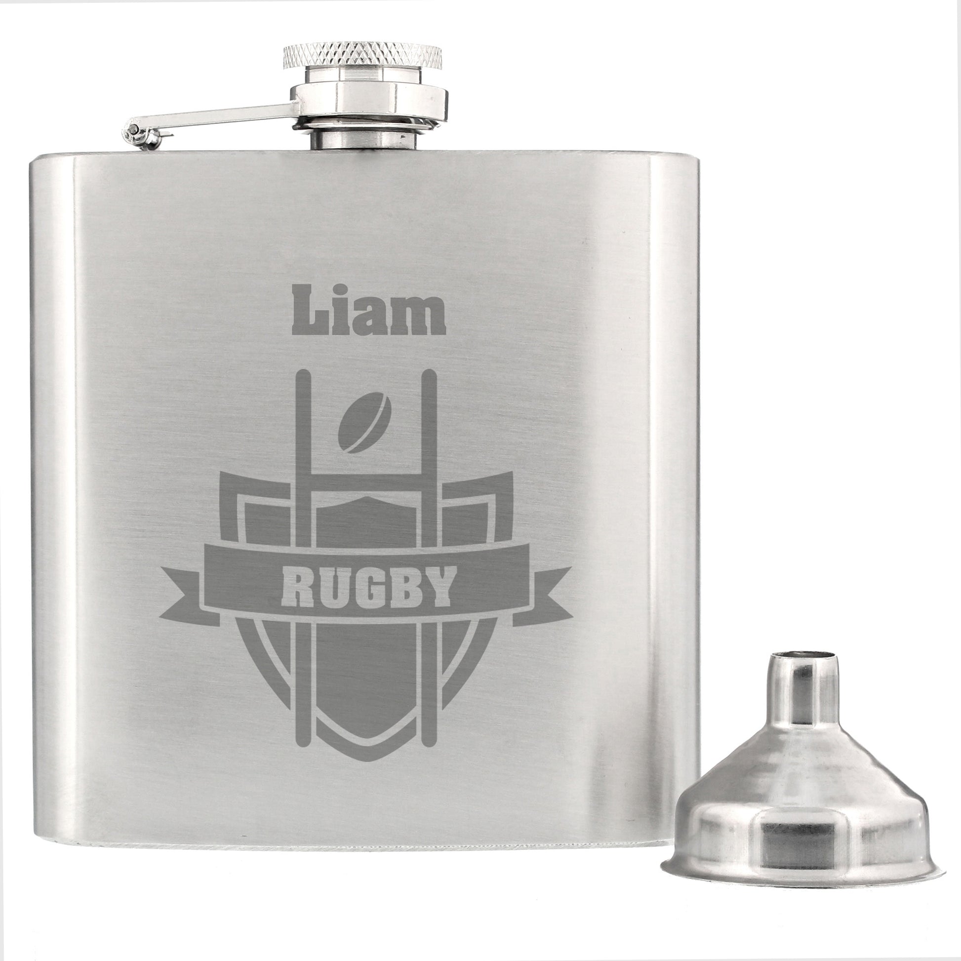 Personalised Rugby Hip Flask - image 3