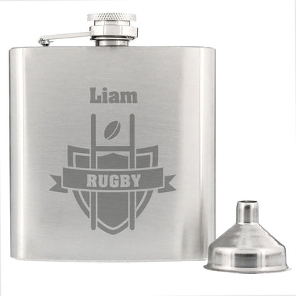 Personalised Rugby Hip Flask - image 3
