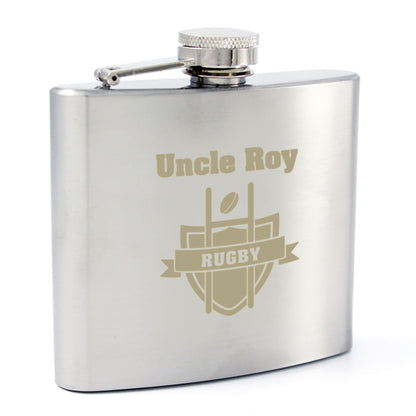 Personalised Rugby Hip Flask - image 5