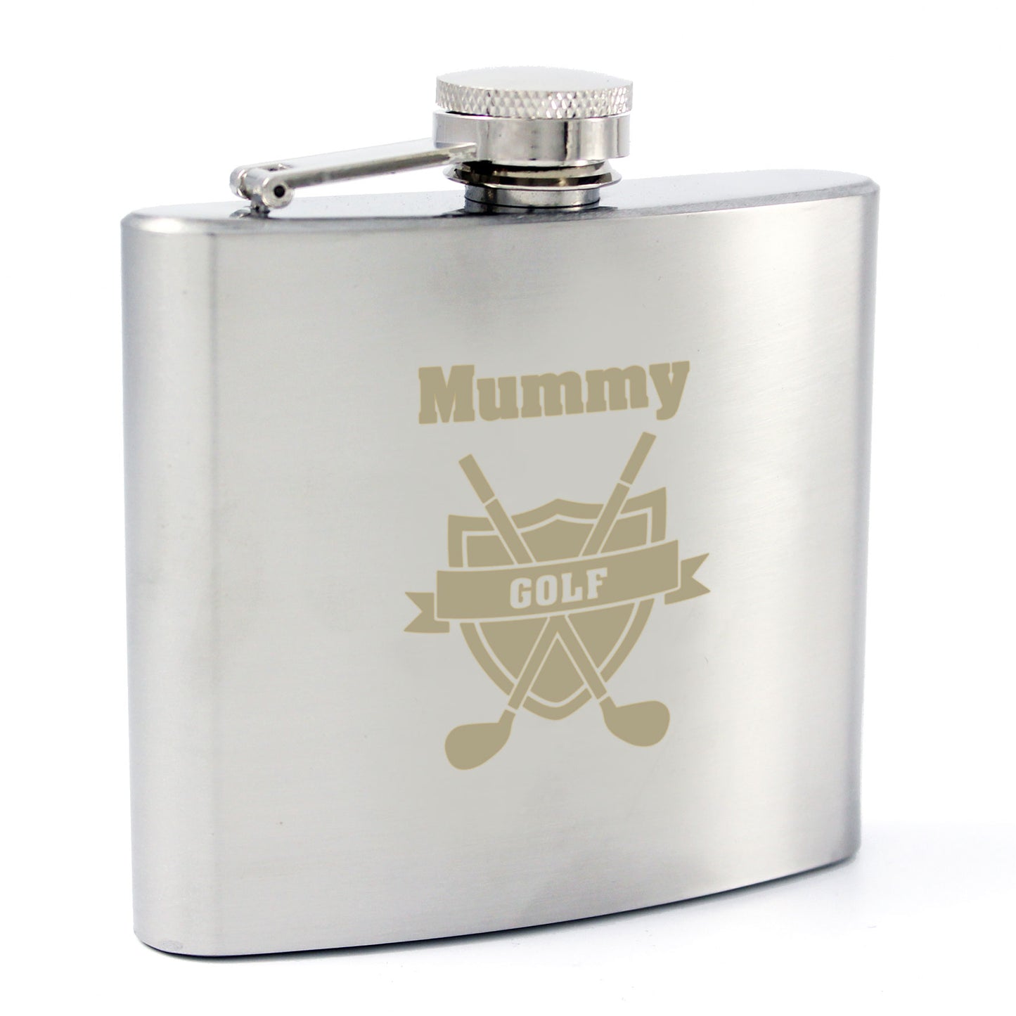 Personalised Golf Crest Hip Flask - image 6