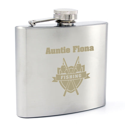 Personalised Fishing Crest Hip Flask - image 6