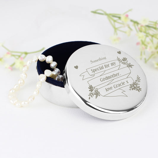 Personalised Garden Bloom Round Trinket Box - image 2