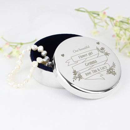 Personalised Garden Bloom Round Trinket Box - image 5
