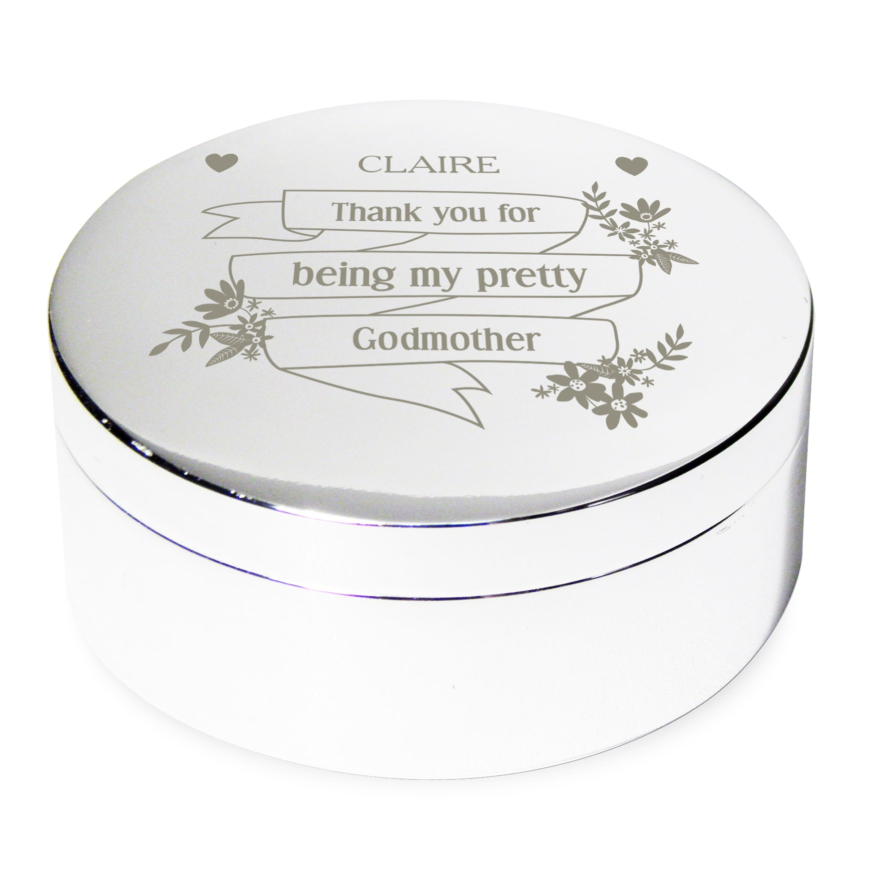 Personalised Garden Bloom Round Trinket Box - image 6