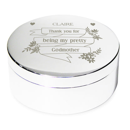 Personalised Garden Bloom Round Trinket Box - image 6