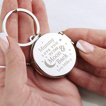 Personalised To the Moon and Back...Photo Keyring - image 2