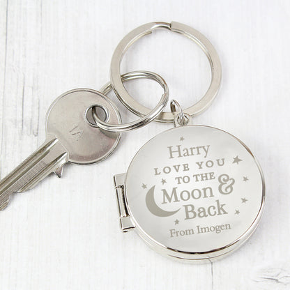 Personalised To the Moon and Back...Photo Keyring - image 4
