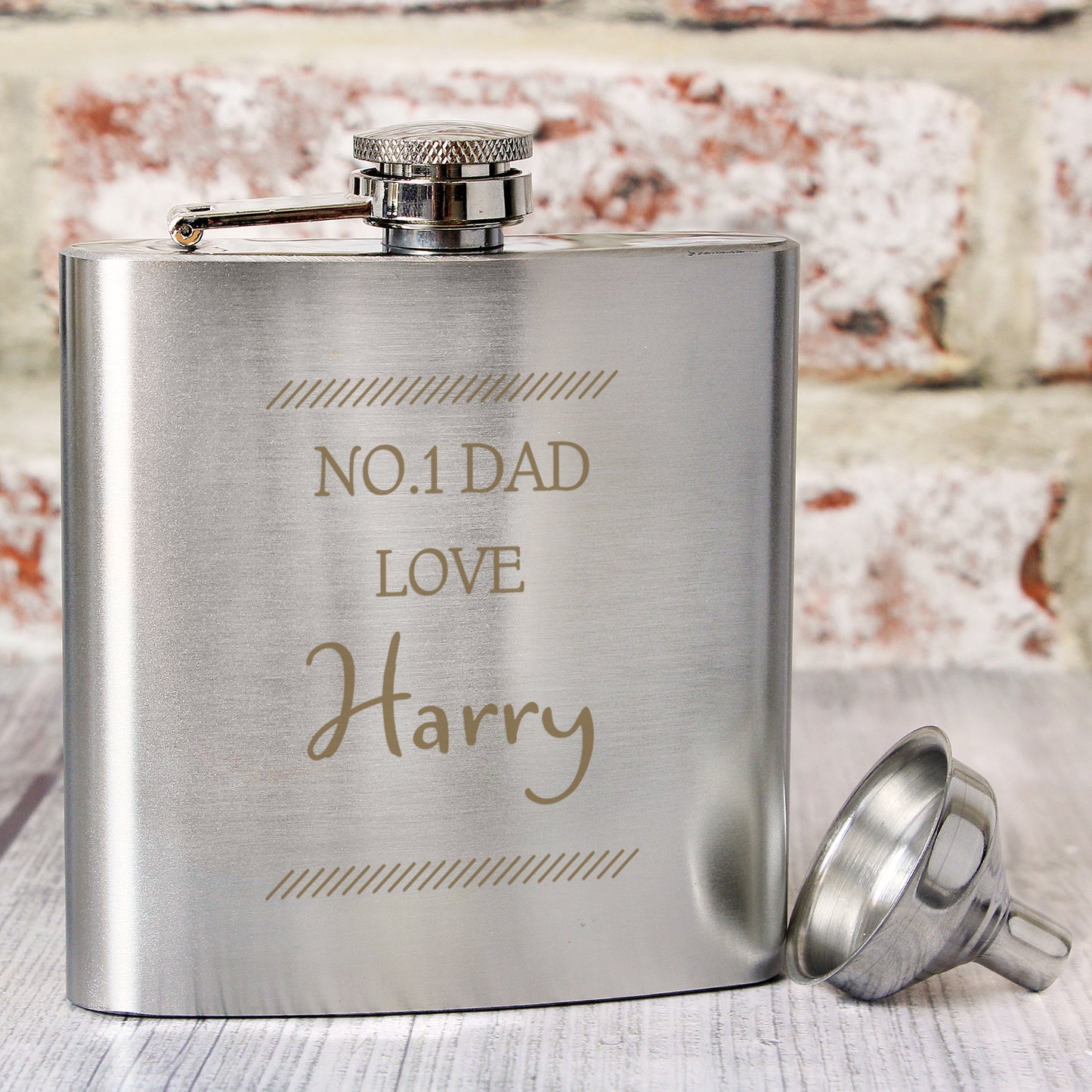 Personalised Classic Stainless Steel Hip Flask - image 6