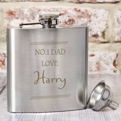 Personalised Classic Stainless Steel Hip Flask - image 6