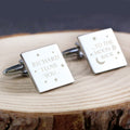Personalised To the Moon and Back Square Cufflinks from Heartfelt Gifts