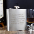 Personalised Any Message Stainless Steel Hip Flask from Heartfelt Gifts