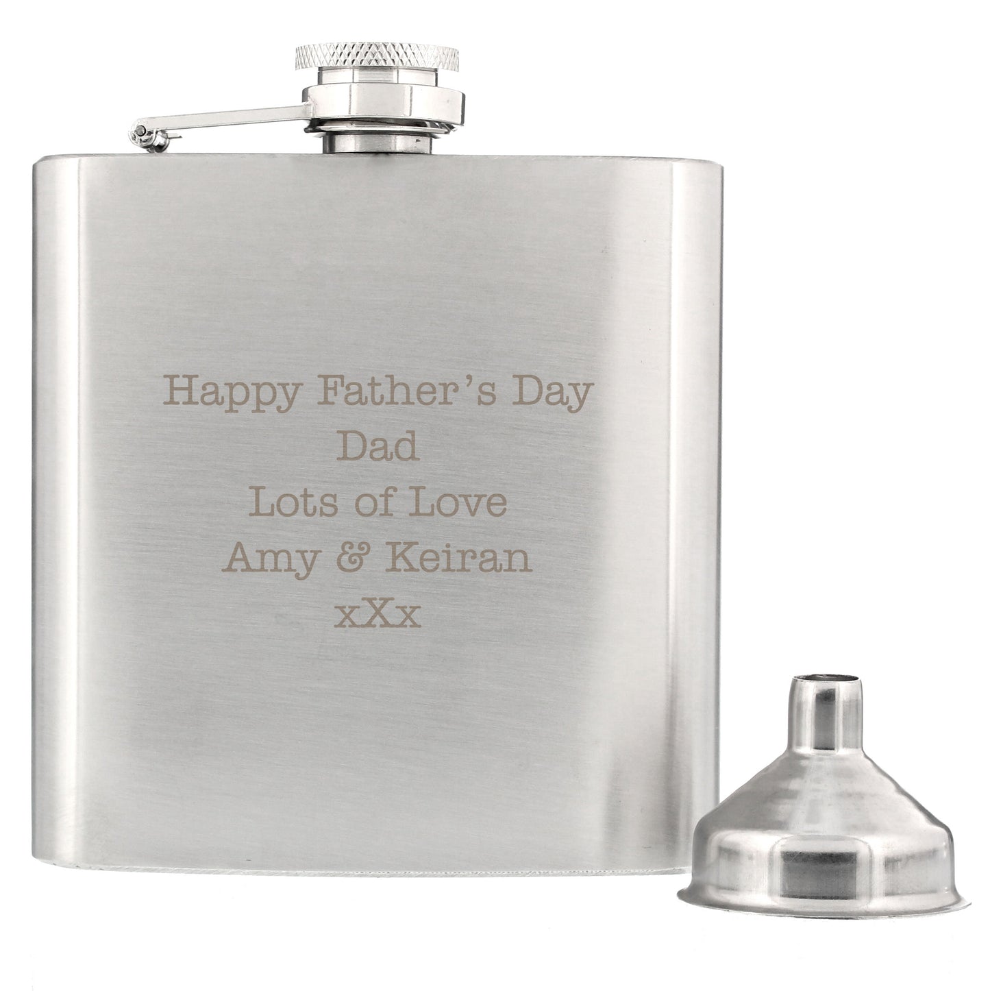 Personalised Any Message Stainless Steel Hip Flask - image 6