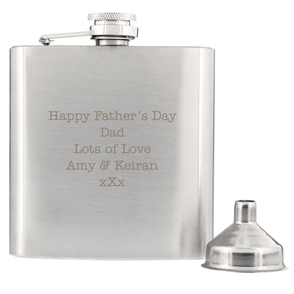 Personalised Any Message Stainless Steel Hip Flask - image 6