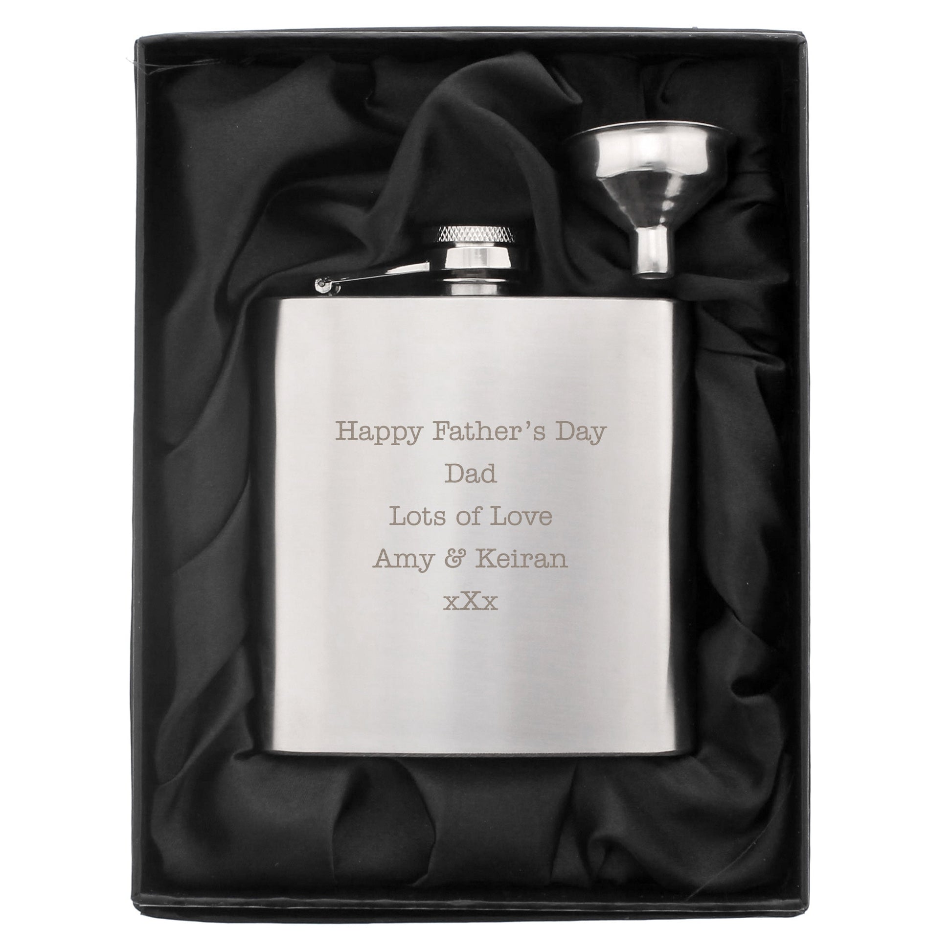 Personalised Any Message Stainless Steel Hip Flask - image 9