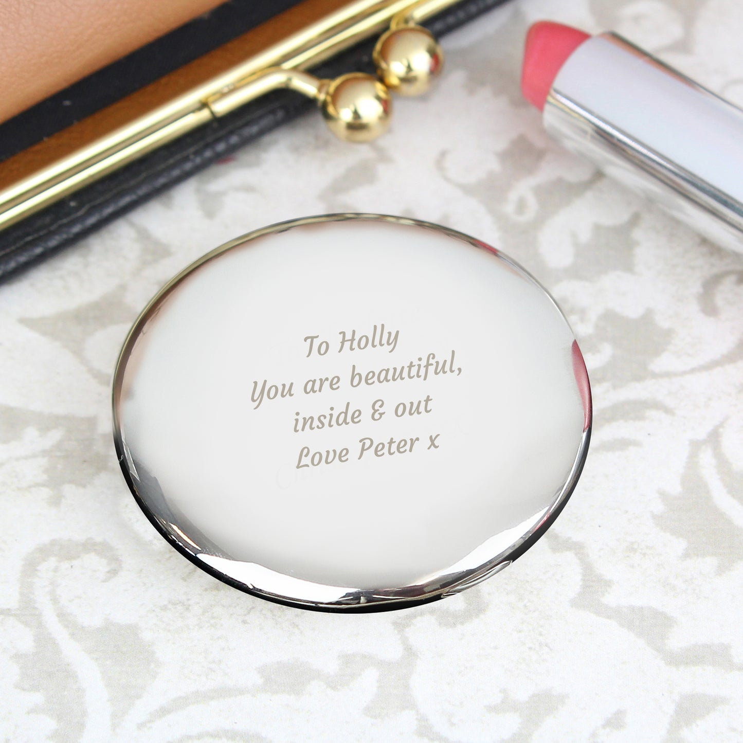 Personalised Any Message Compact Mirror - image 5