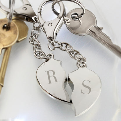 Personalised Initials Two Hearts Keyring from Heartfelt Gifts