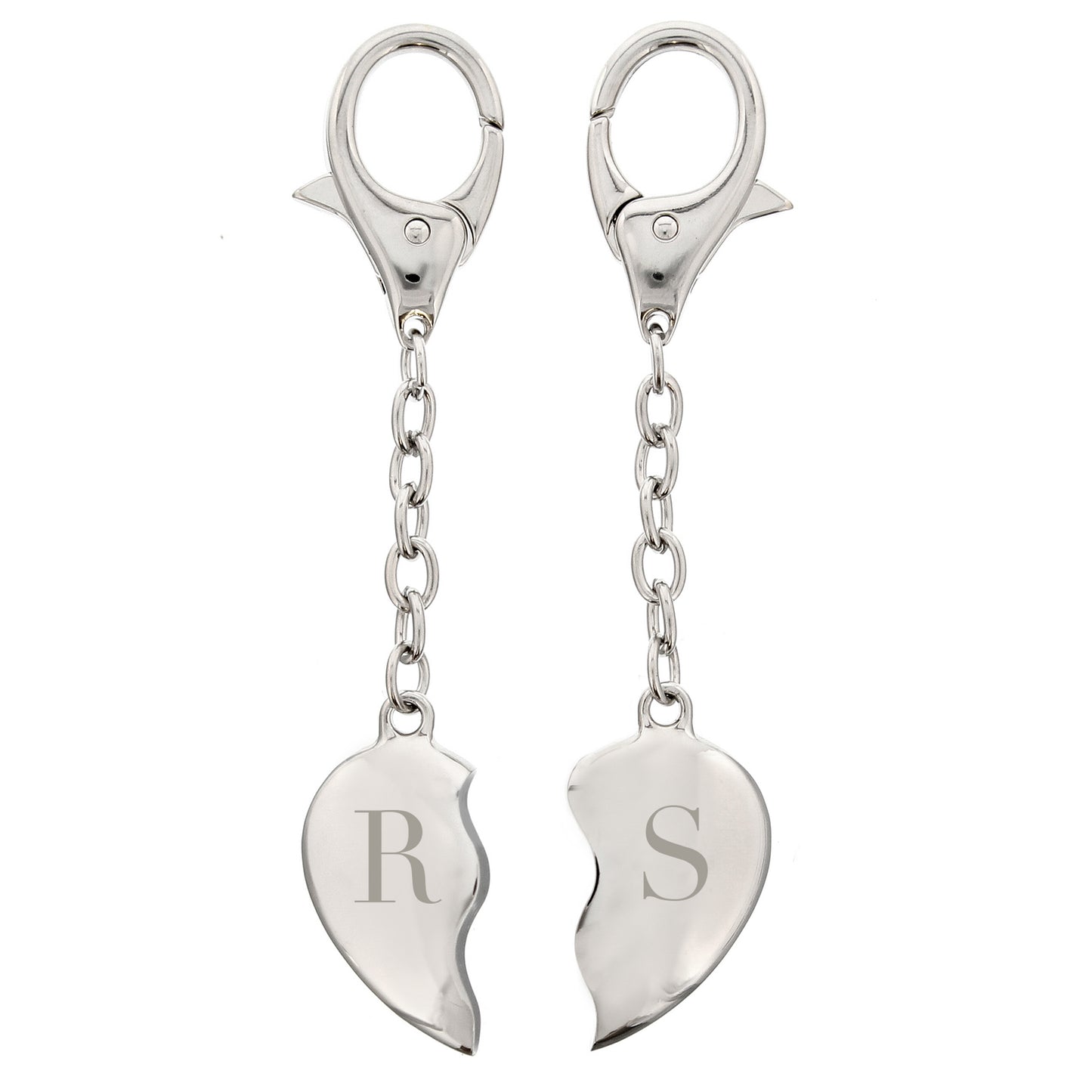 Personalised Initials Two Hearts Keyring - image 4