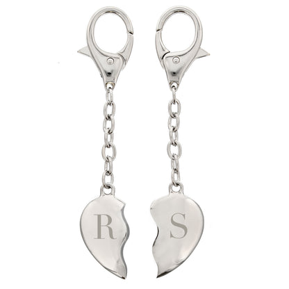 Personalised Initials Two Hearts Keyring - image 4