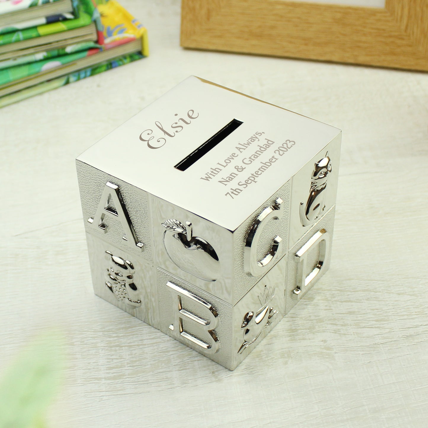 Personalised Bold ABC Money Box from Heartfelt Gifts
