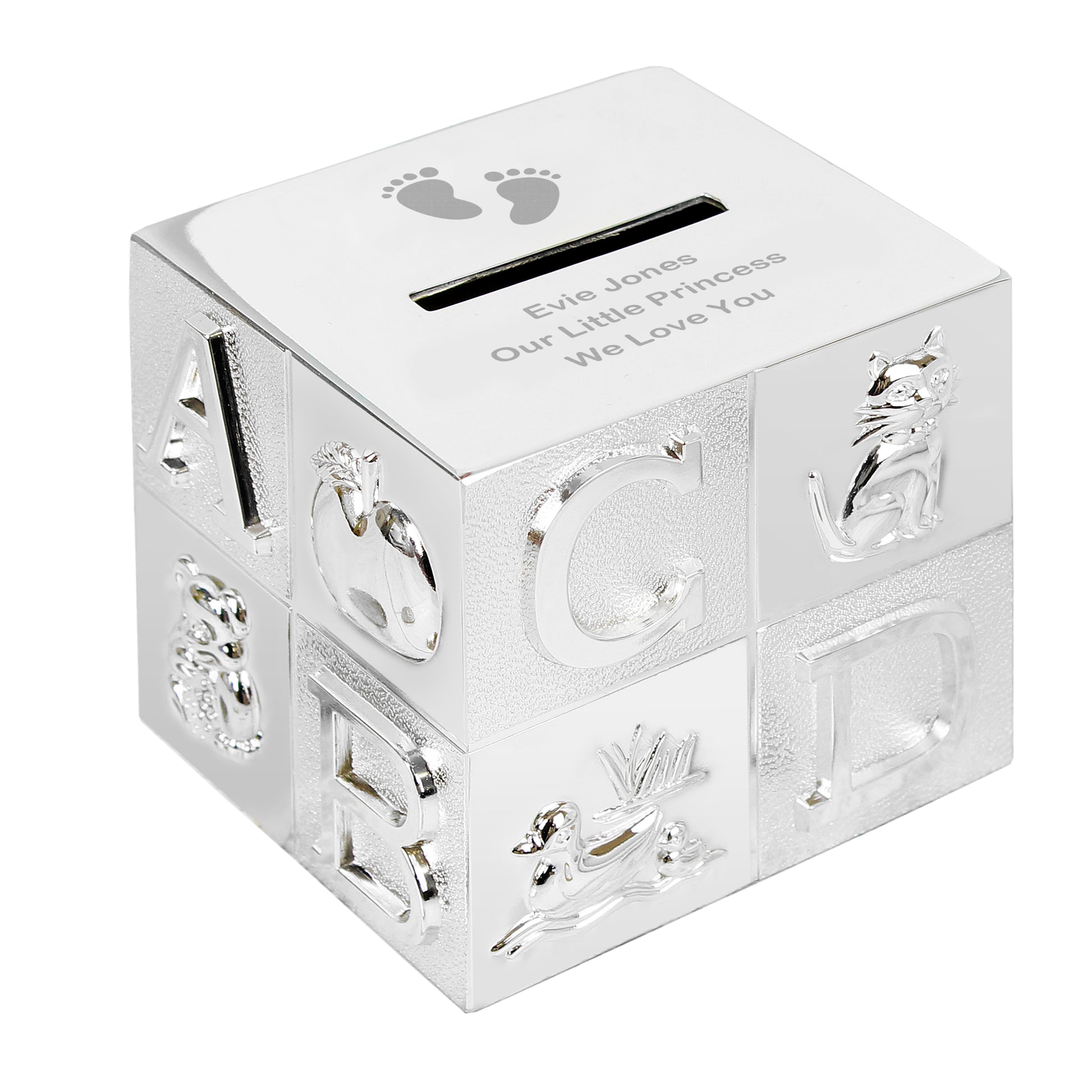 Personalised Footprints ABC Money Box - image 2