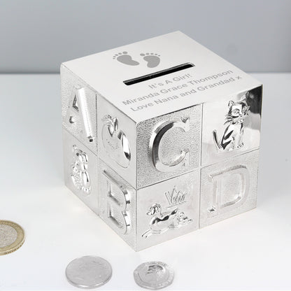 Personalised Footprints ABC Money Box - image 3