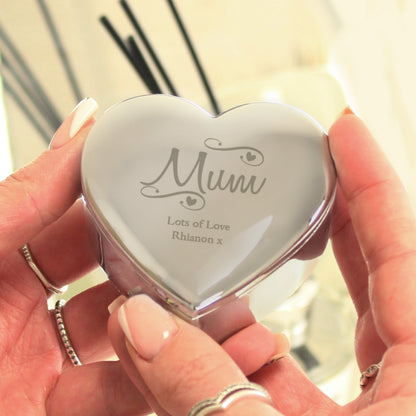 Personalised Mum Swirls & Hearts Trinket Box - image 3