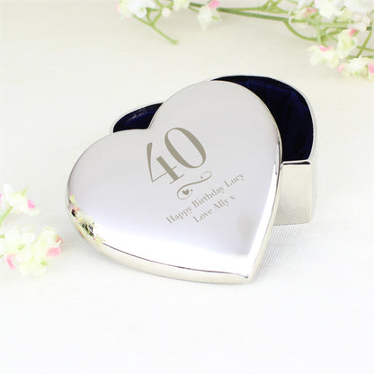 Personalised Birthday Big Age Heart Trinket Box - image 4