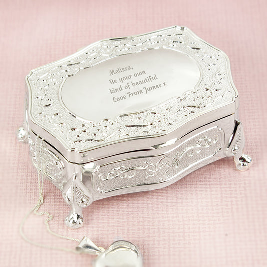 Personalised Any Message Small Antique Trinket Box from Heartfelt Gifts