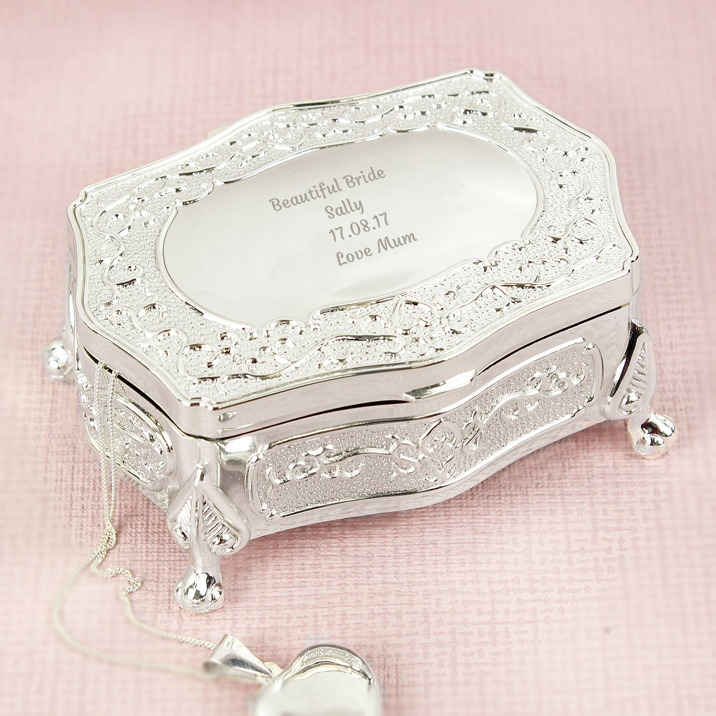 Personalised Any Message Small Antique Trinket Box - image 4