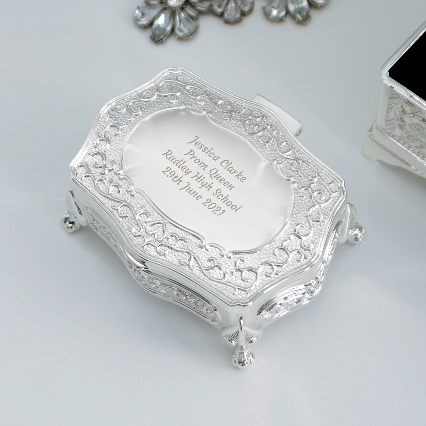 Personalised Any Message Small Antique Trinket Box - image 6