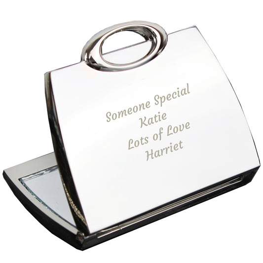 Personalised Any Message Handbag Compact Mirror - image 2