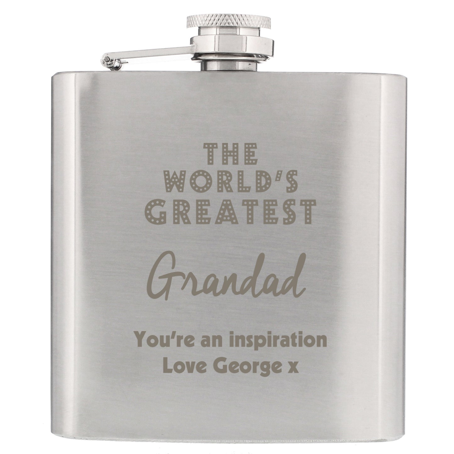 Personalised The Worlds Greatest Hip Flask - image 2