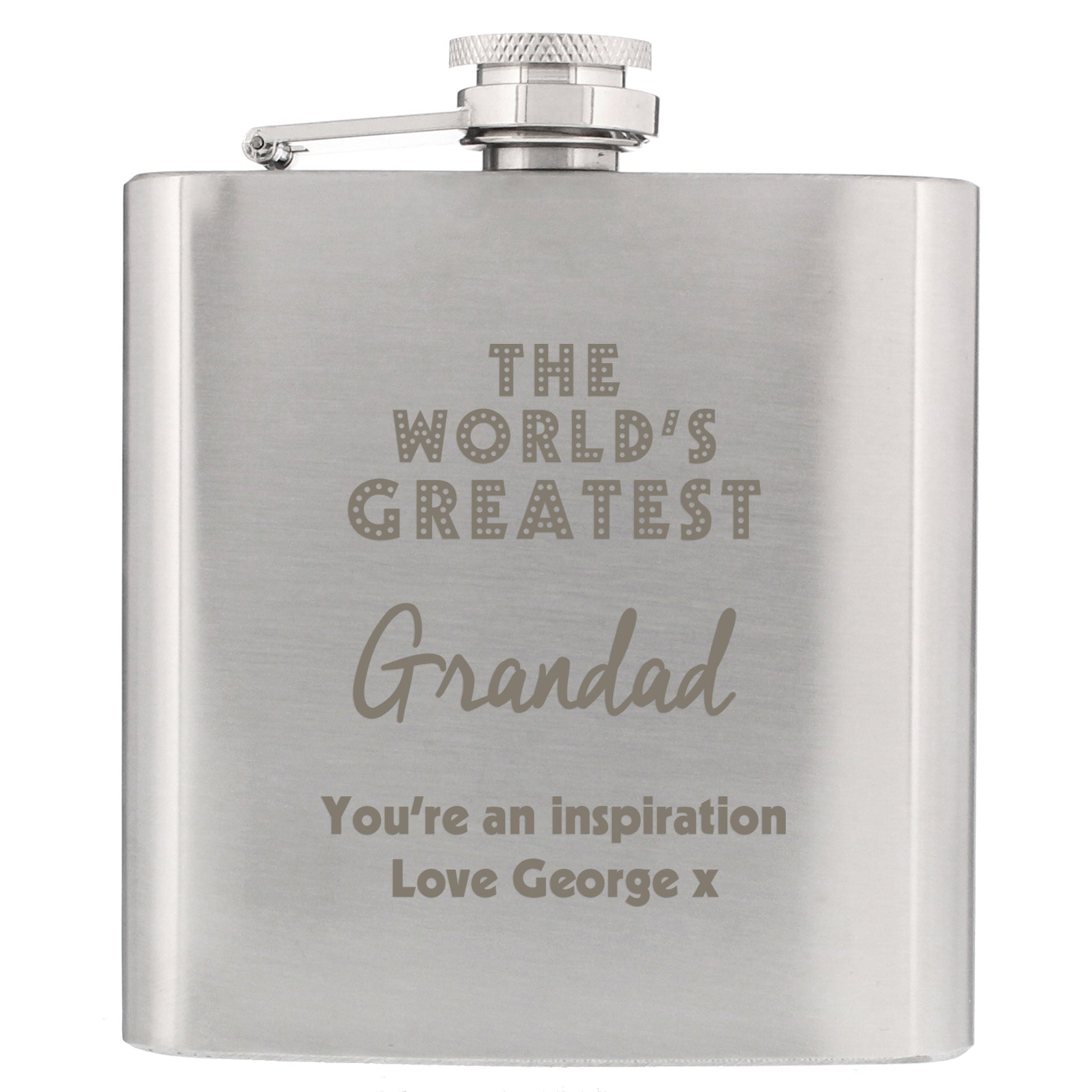 Personalised The Worlds Greatest Hip Flask - image 2
