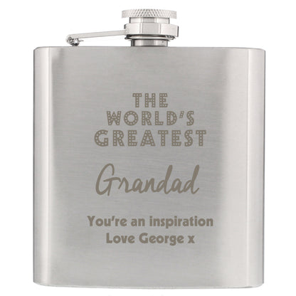 Personalised The Worlds Greatest Hip Flask - image 2